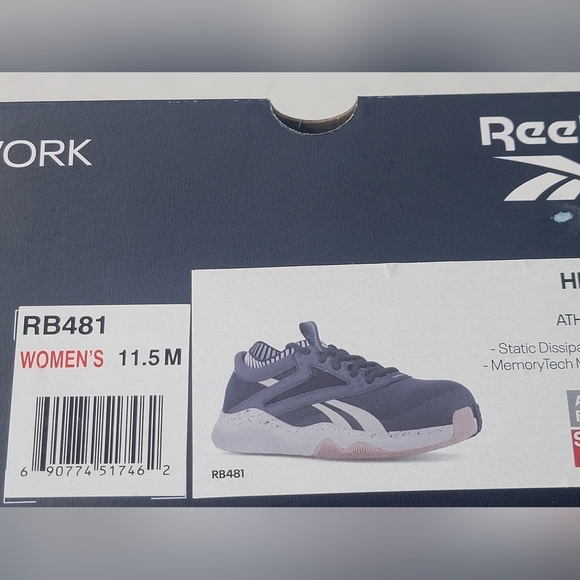 Reebok HITT TR Navy White Pink Womens Composite Toe Work Shoes Size 11.5 - Picture 4 of 12